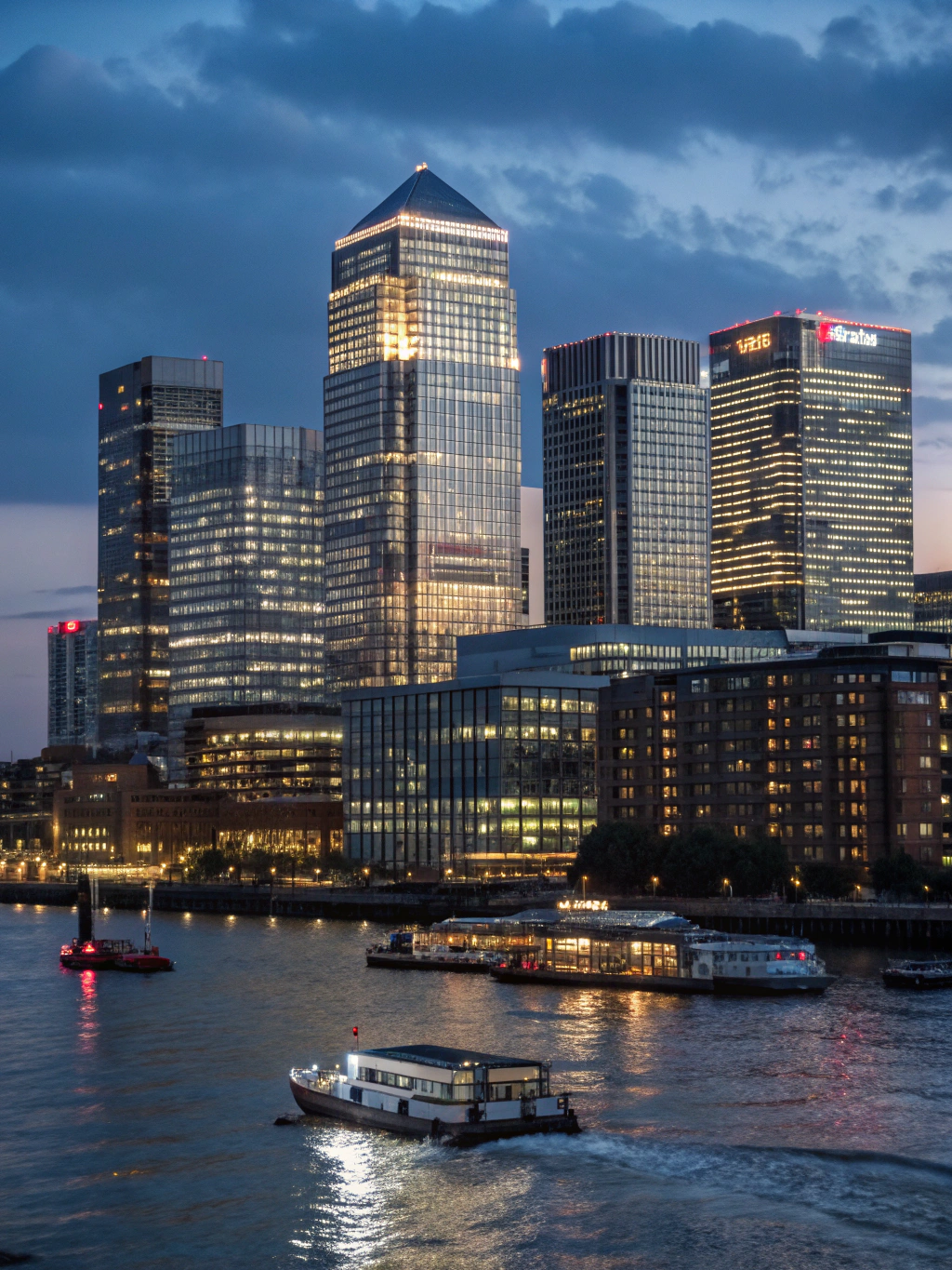 London financial district skyline